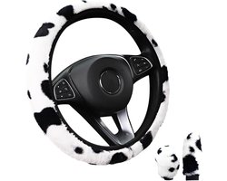 3 delige set - Stuurhoes - Pluche stuurhoes - Universele stuurhoes - Telescopisch 37-38cm - Zachte en comfortabele stuurhoes - Geschikt voor autoaccessoires