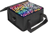 Luxe Twinmarkers Set 168pcs - Stiften voor volwassenen en kinderen - alcohol stiften - Kleurboek voor Volwassenen - Markeerstiften - Inclusief Opbergkoffer