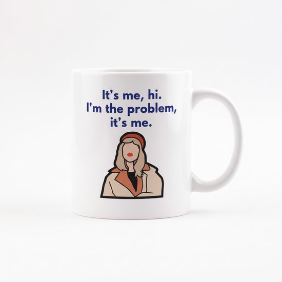 It's Me, Hi, I'm the Problem Mug Céramique 330 ml – Drôle Citation Popculture Mug à Café et à Thee
