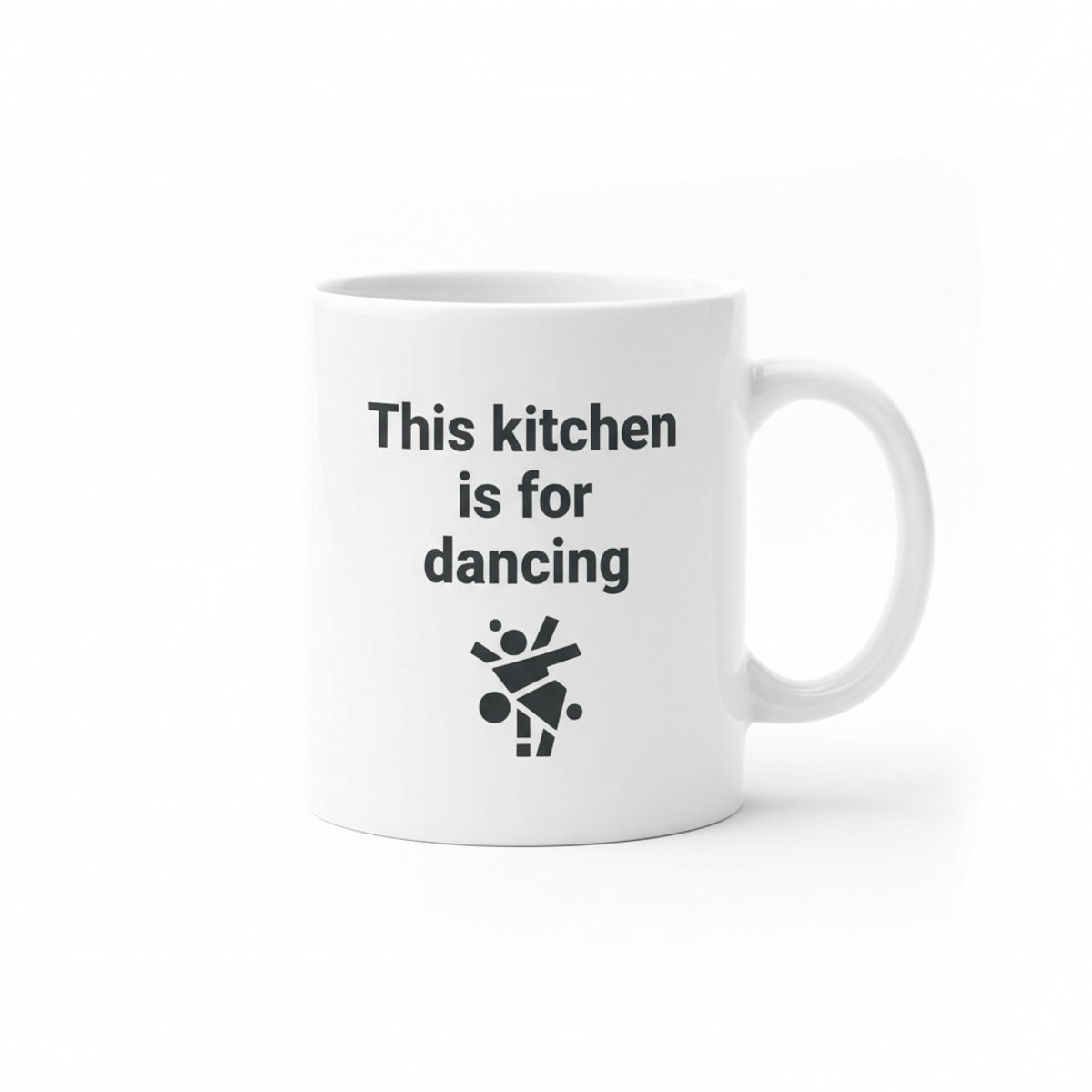 This Kitchen Is for Dancing Koffiemok 330 ml – Leuke Keuken Tekst Cadeau Mok