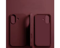 iPhone 16 Premium Silicone Hoesje – Shockproof Case met Super Grip – Verhoogde Camera-Randen – Slank en Luxe Bescherming