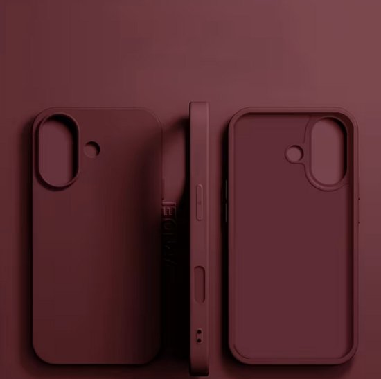 iPhone 16 Premium Silicone Hoesje – Shockproof Case met Super Grip – Verhoogde Camera-Randen – Slank en Luxe Bescherming