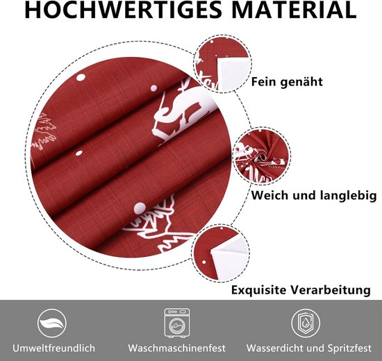 Kersttafelkleed, wegwerptafelkleden, groot rechthoekig feesttafelkleed van kunststof, tafellaken voor picknick, babyshower, kerstfeestje, kersttafeldecoratie, 137 x 274 cm, rood, kerstman en sneeuwman