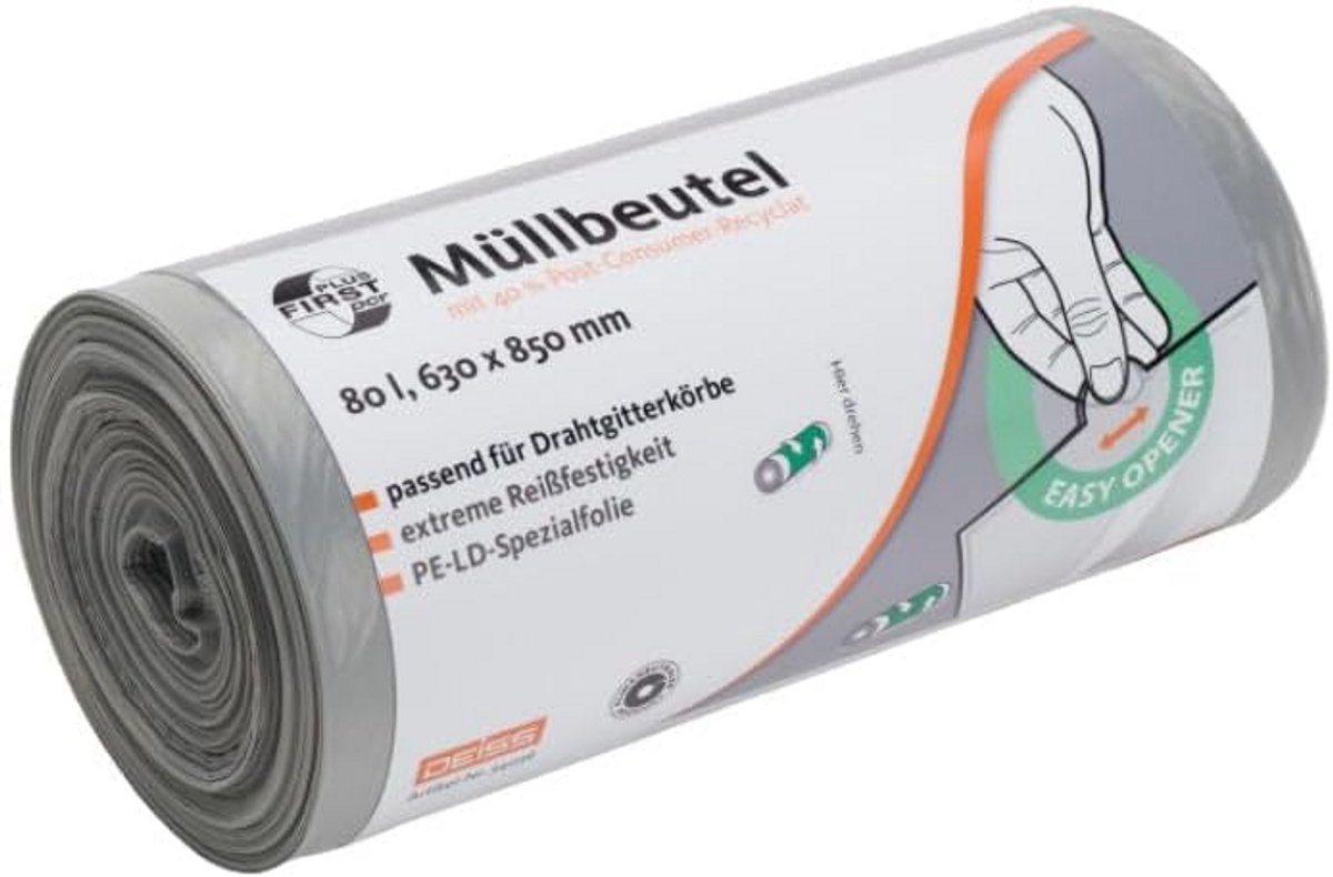 Sterke en Ruime Vuilniszakken 80 Liter - Set van 50 Stuks