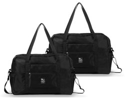 2-Delige Reistas Handbagage 45x36x20 – Easyjet Formaat – Opvouwbare Kleine Cabin Bagage Tas – Travel Bag - Vliegtuig Underseater Tas