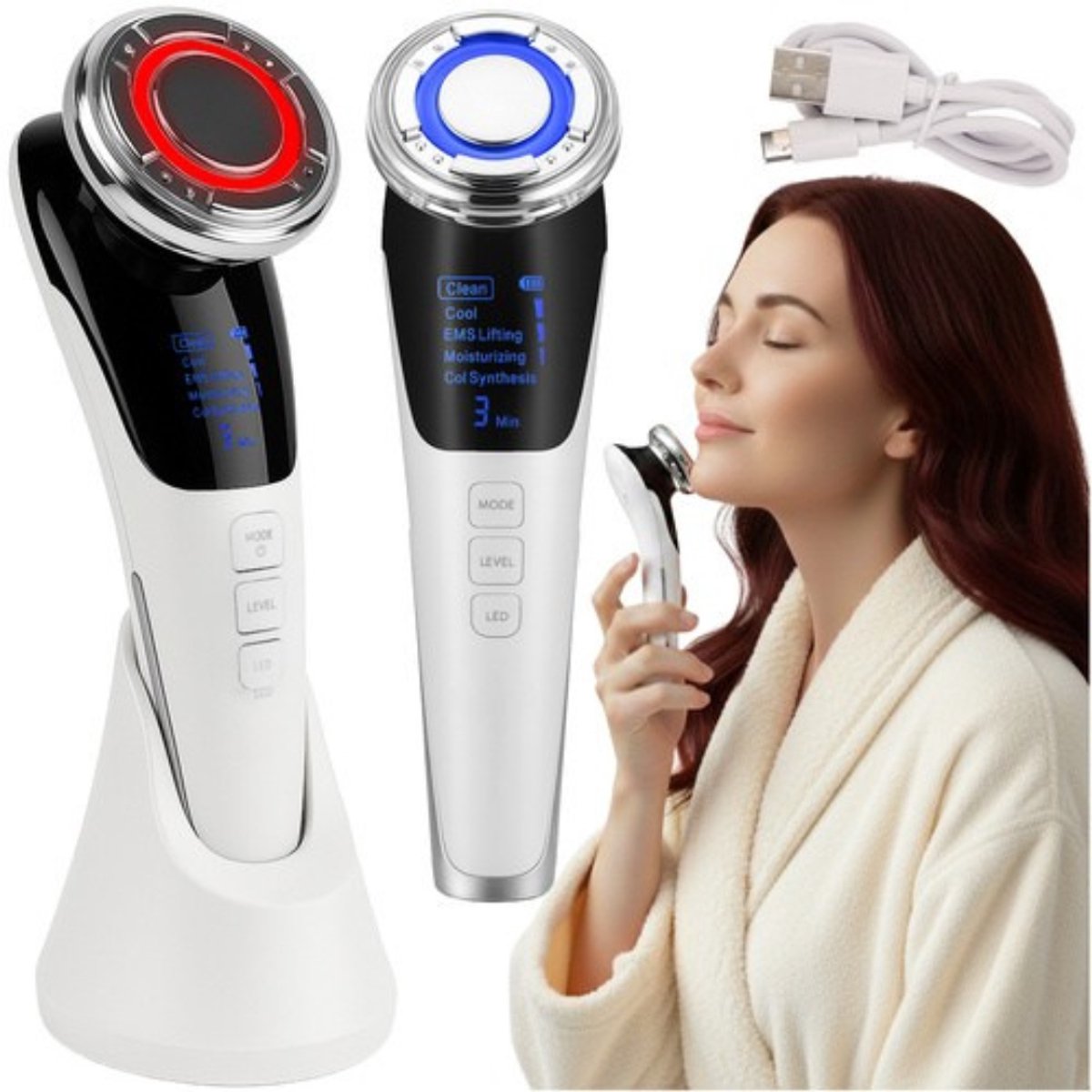 MOZY® - Gezichtsmassage Apparaat - Mesotherapie - Huidverjongingsapparaat - Facelift - Gezichtsverzorging - Anti Aging - Anti Rimpel - Huidverzorging - Anti Acne