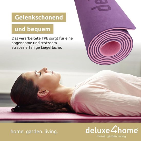 Extra Dikke Antislip Yogamat met Oriëntatielijnen - Geschikt voor Yoga, Pilates en Fitness — afbeelding 5