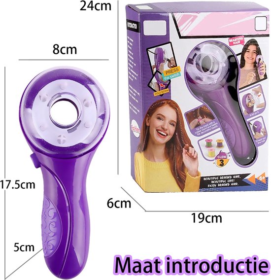 Elektrische Haarvlechtmachine voor Meisjes -learnlogic- Complete DIY Haarvlechtset | Speelgoed & Cadeau Kinderen 6 t/m 12 Jaar - Inclusief Kralen & Accessoires