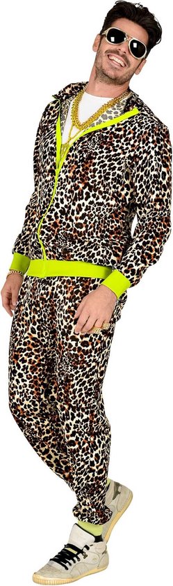 Jaren 80 - 90 Kostuum | Fout Oranje 80s Trainingspak Maaskant Fluweel %7c Man %7c Large %7c Carnaval Kostuum %7c Verkleedkleding