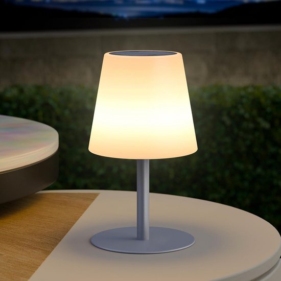 charlique® Dinner Light mini – compacte draadloze LED tafellamp in wit | traploos dimbaar | met