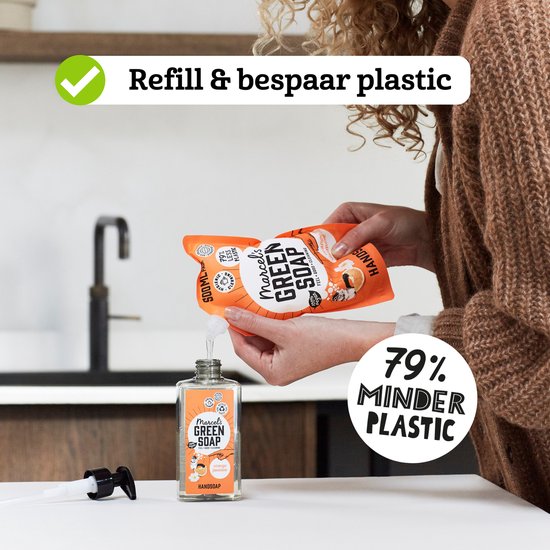Marcel's Green Soap Handzeep Refill Sinaasappel & Jasmijn 6 x 500ml