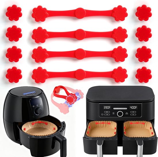 Luchtfriteuse rubberen voetjes voor Gourmia Airfryer Oven, 4 stuks hittebestendige food grade anti-kras siliconen airfryer vervangende onderdelen tabbladen tips accessoires hoezen voor Gourmia GAF856