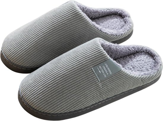 Chaussons En Peluche Ultra Doux - Homme Et Femme - Semelle Antidérapante - Pour L'hiver à La Maison