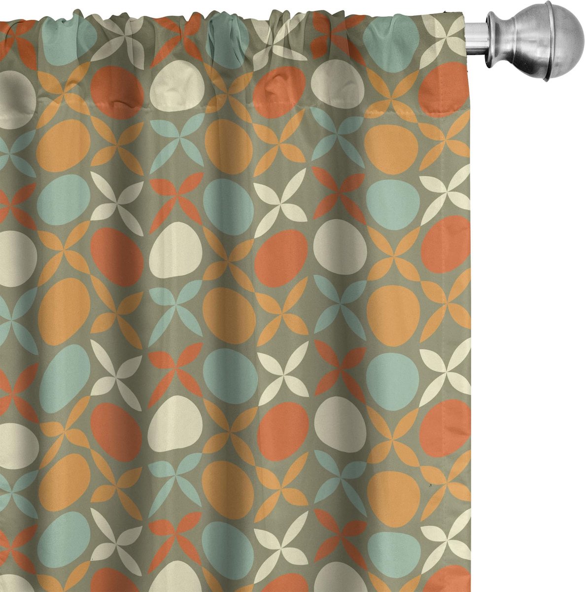 ABAKUHAUS Gordijnen – 2x75x175 cm – Mikrofiber – Meerkleurig – Halverduisterend Mehrfarbig