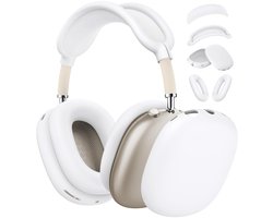 4-delige set - Siliconen Hoes - voor AirPods Max Hooftelefoons 1,2 van – Siliconen Oorkussens Beschermhoes - Oorschelp Beschermhoes, Hoofdband Beschermhoes – Anti-Kras Zachte Siliconen Beschermer – wit