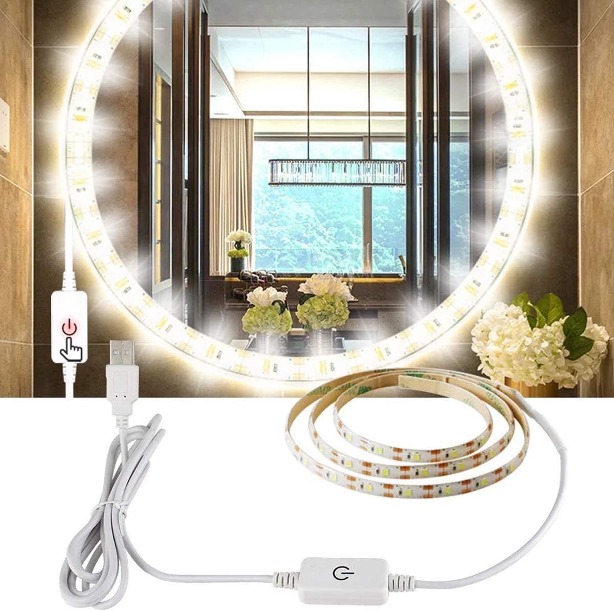 Dimbare LED Spiegelverlichting Daglicht Wit (6000K) voor Make-up Tafel