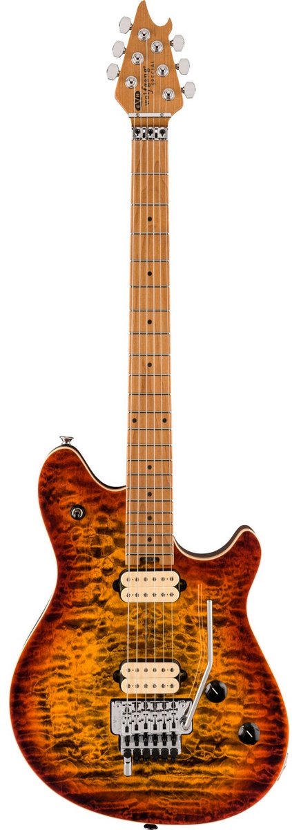 EVH Wolfgang Special QM Baked Maple Tiger Eye Glow elektrische gitaar