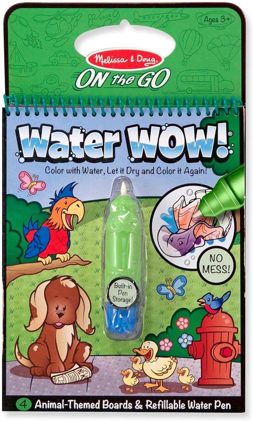 Melissa & Doug Blue's Clues & You! Water Wow! - 'Onthul met water'-activiteitenblok met vormenthema voor onderweg