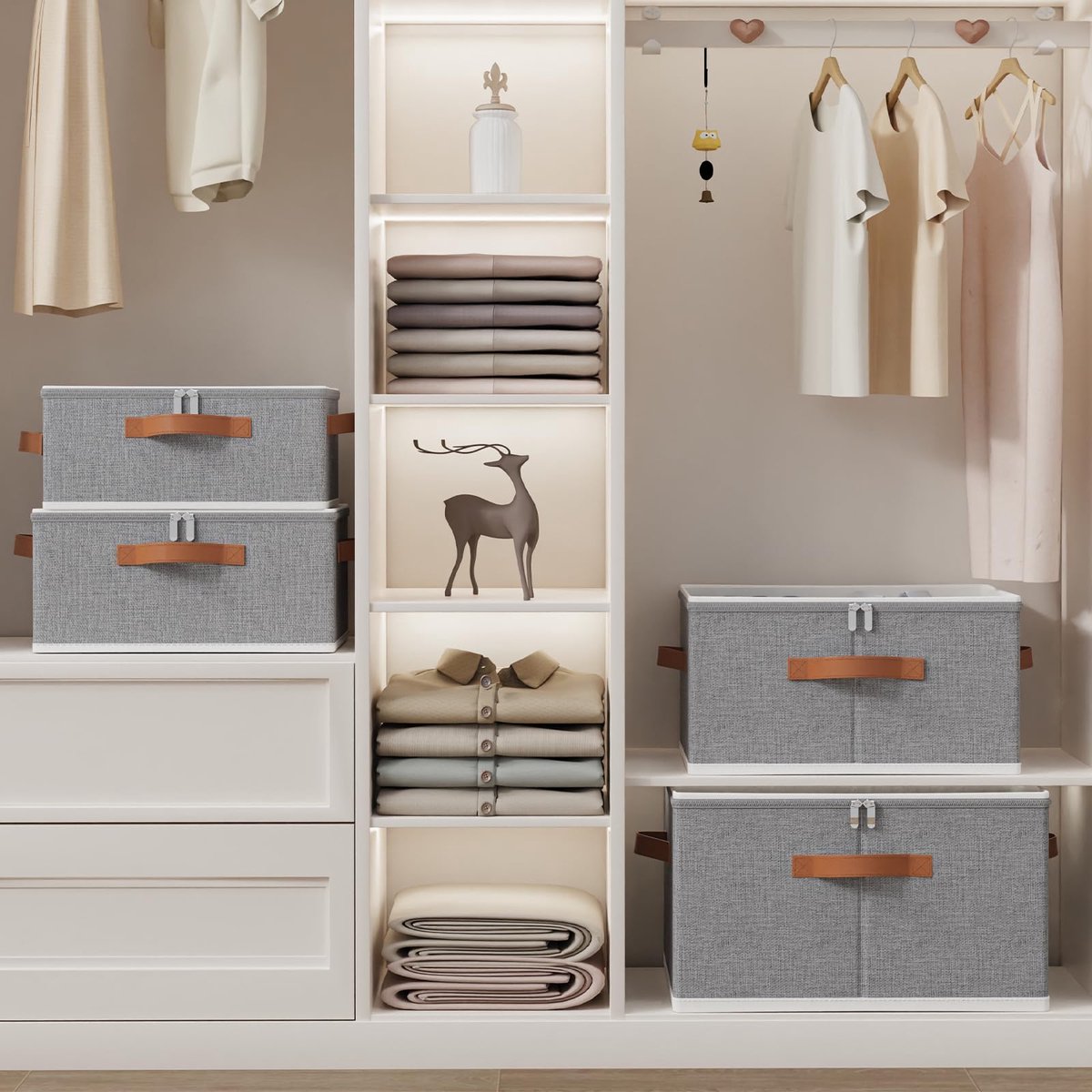 Unyqoos® Stijlvolle opvouwbare opbergdozen met ritssluiting voor kleding en dekens — cadeau in Cadeau-ideeën - foto 2