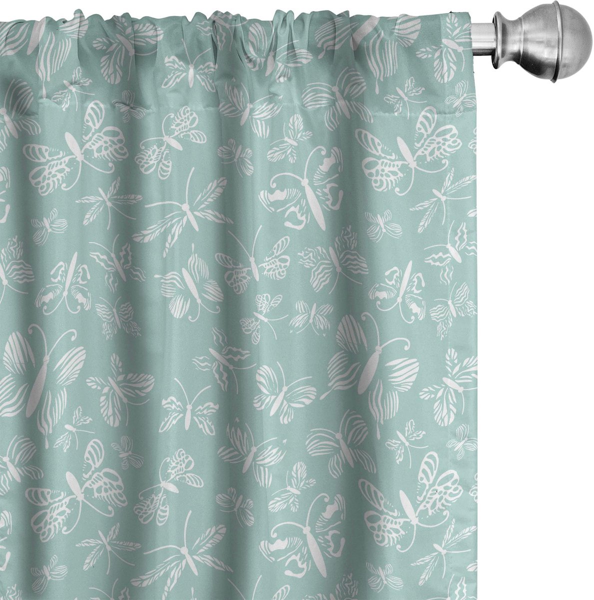 ABAKUHAUS Vlinder – Gordijnen 2x 75x175 cm – Microvezel, halfverduisterend