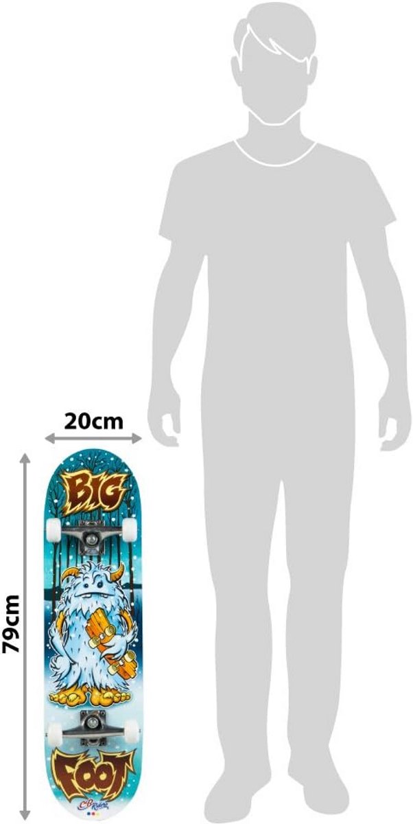 Houten Skateboard 79×20 cm met Aluminium As Beginners & Gevorderden