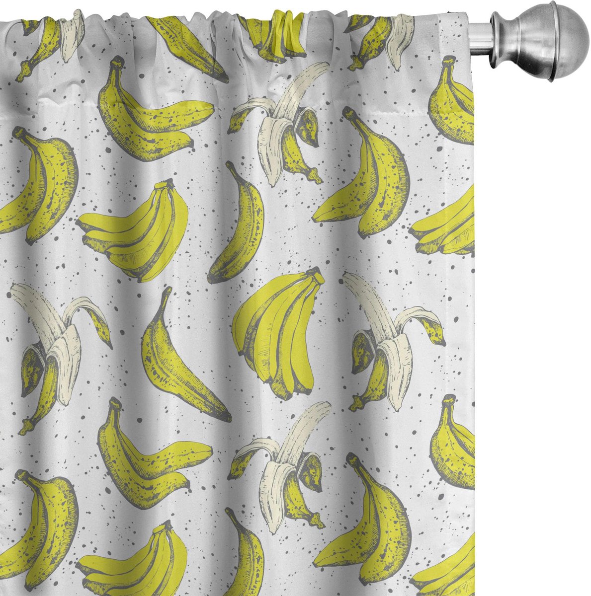 ABAKUHAUS Banaan gordijnen – 2x75x175 cm – microvezel – halfverduisterend Geel
