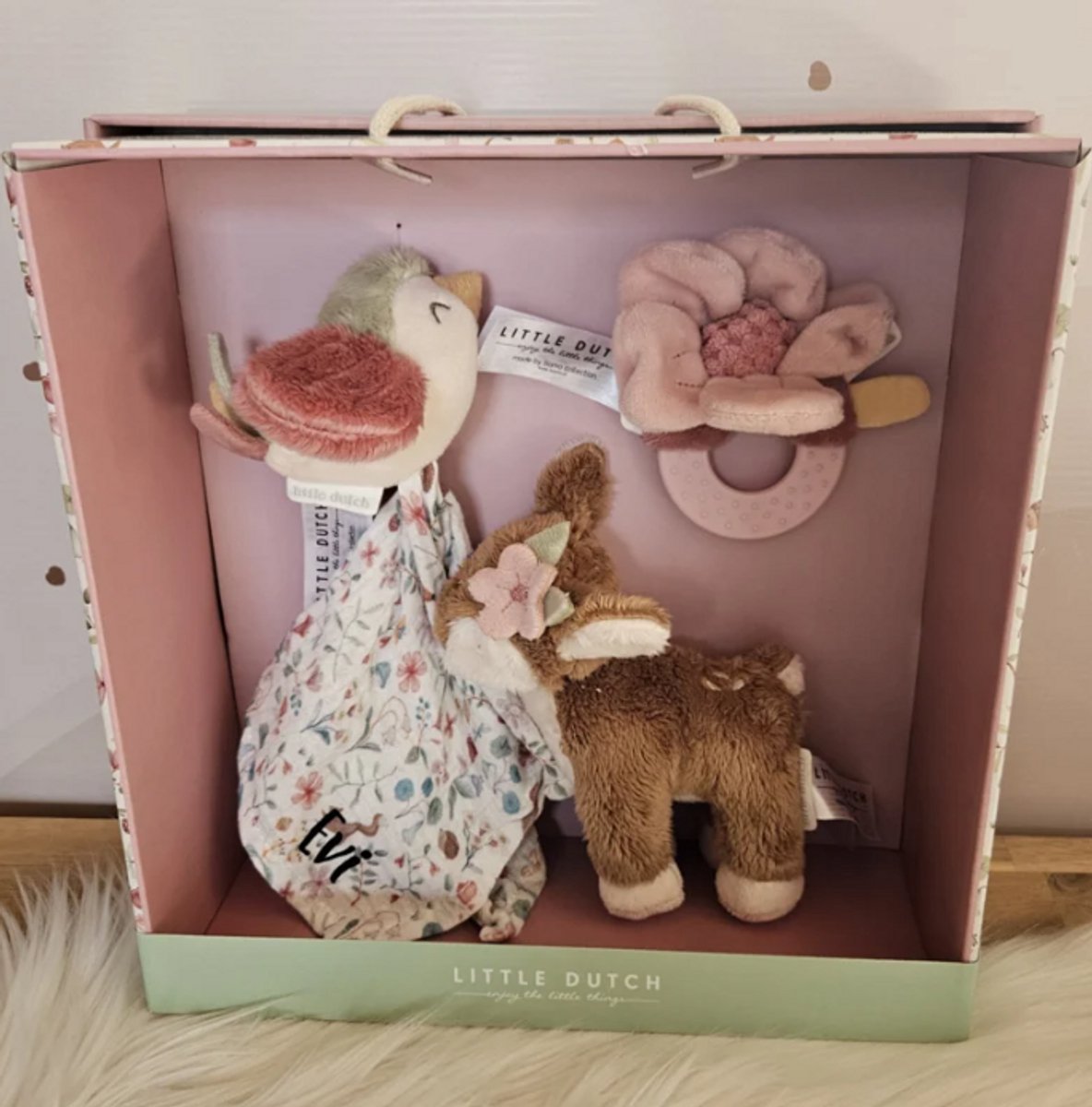 Little Dutch Giftset Fairy Garden gepersonaliseerd met naam kraamcadeau, gepersonaliseerd kraamkado met naam, vanaf 0 maanden