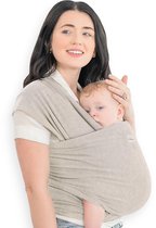 Frummel Baby Draagdoek Beige - Draagzak - Baby Wrap - Baby carrier - Draagdoek baby - Baby 0-36 maanden - Newborn