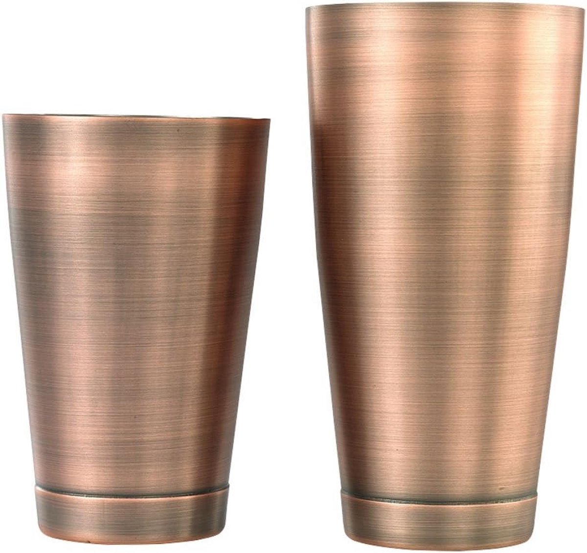 Cocktail Shaker Set 2 Delig (18oz & 28oz) in Antiek Koper