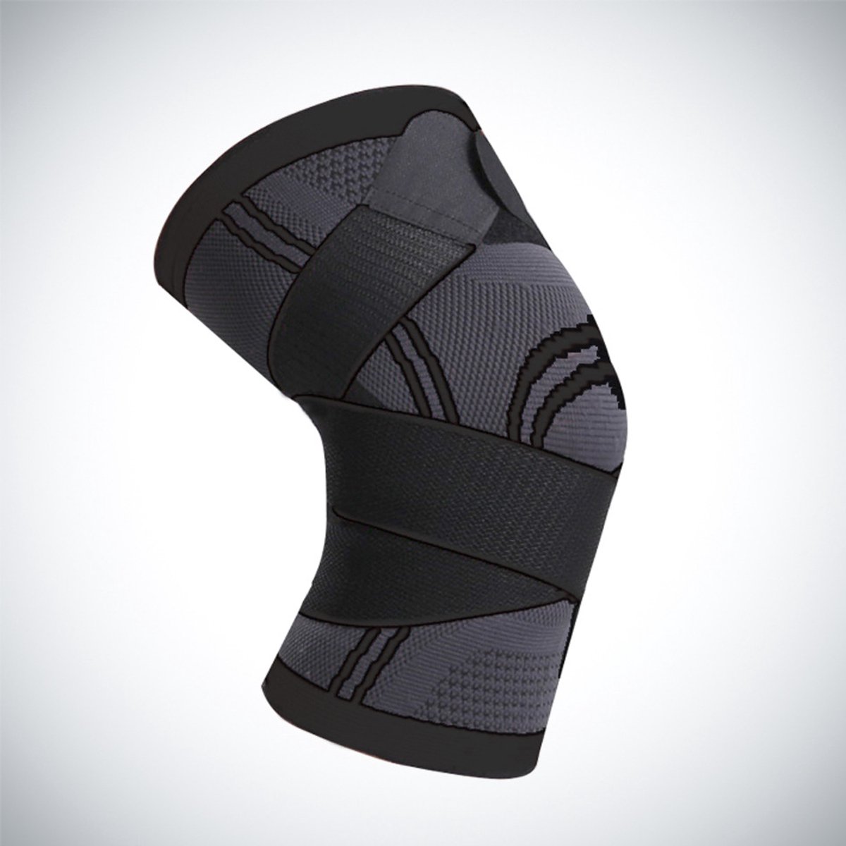 Maat XL [Aanbevolen gewicht: 73-82 kg][Enkelstuksverpakking] Zwarte kniebeschermers voor fitness, hardlopen, squatten, antislip, compressie, kniegewricht- en meniscusbeschermhoezen voor mannen en vrouwen, basketbalbeschermende uitrusting