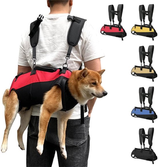 ALLSOPETS Hondenrugzak Voorop – Verstelbare Draagtas voor Kleine en Middelgrote Honden, Lichtgewicht Hondendraagzak met Pootjes Uit voor Wandelen, Fietsen en Reizen (Pastelroze, M