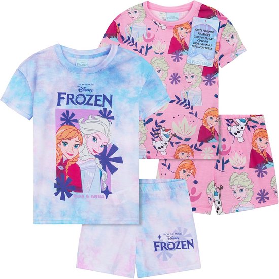 Meisjes Pyjama Kort Set van 2 - Zomer Pyjama Korte Mouw voor Kinderen en Tieners