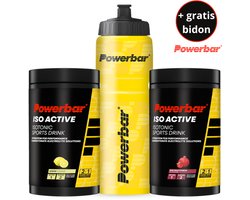 PowerBar PowerBar sportdrank IsoActive bidon 1x Lemon & 1x Red Fruit 2x 600 gram - 2x9 liter