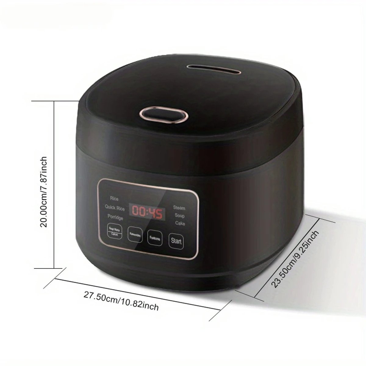 CYRO - Rijstkoker - Rijstkokers - Rijst Koker - Multicooker - 3L Capaciteit - met 8 Programma's - Snelkookpan - 220V - Zwart – foto 2