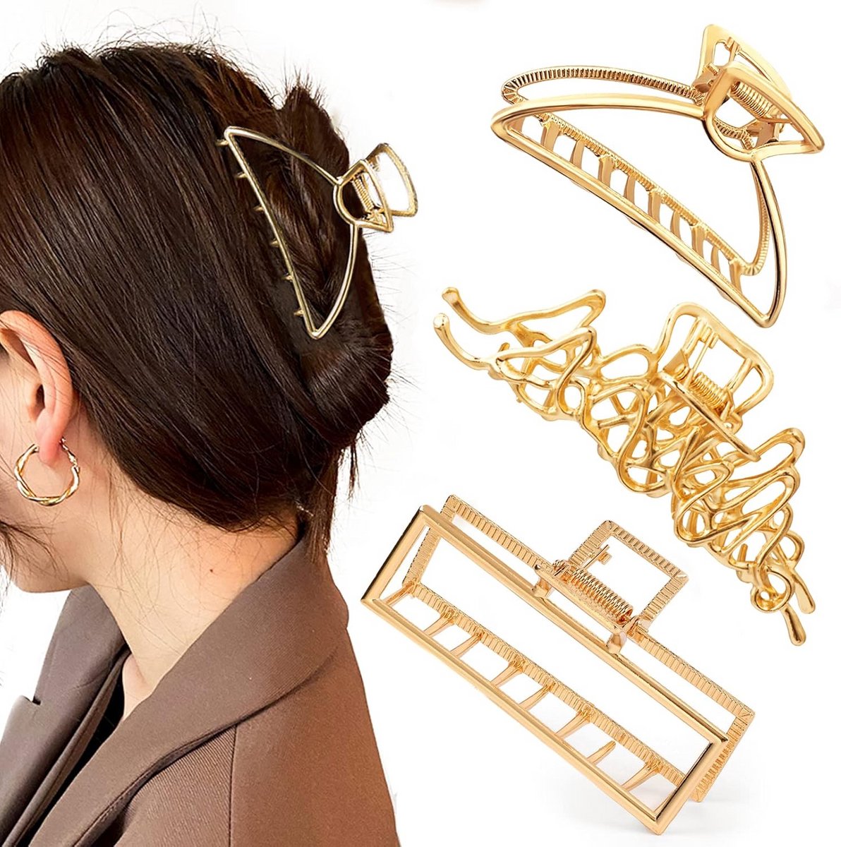 Grote Matte Haarspeld Clips Set - Sterke Grip voor Dik en Dun Haar - 6 Stuks