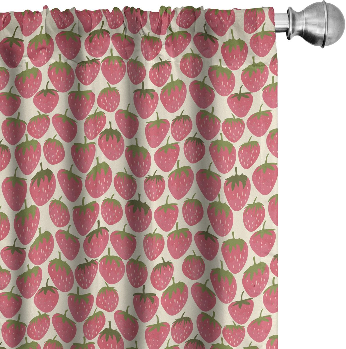 ABAKUHAUS Voorhang – 2x75x225 cm – Microfaser – Donker koraal olijfgroen Dunkle Koralle Olivengrün