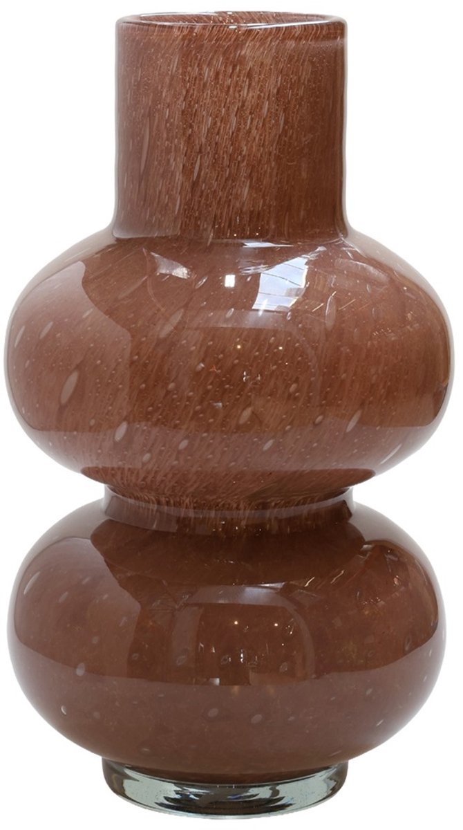 Vase The World Vaas Alima Elite | Bruin - Brown | Dik glas | Mondgeblazen | Ø20 x H35 cm bruin tint