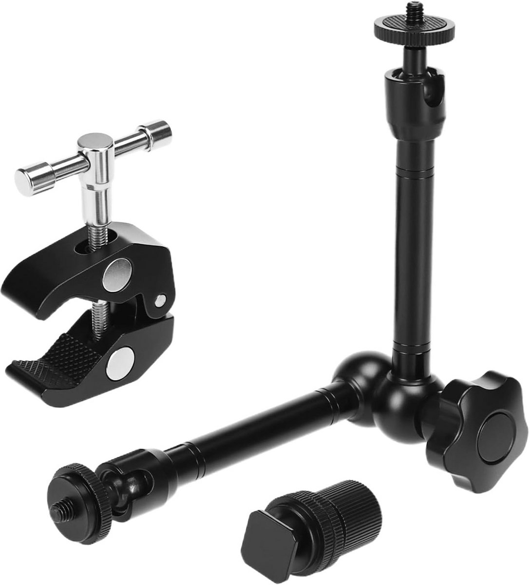 Verstelbare Arm met Kreeftenklem en 1/4" & 3/8" Schroefdraad voor Camera, Monitor en LED Verlichting
