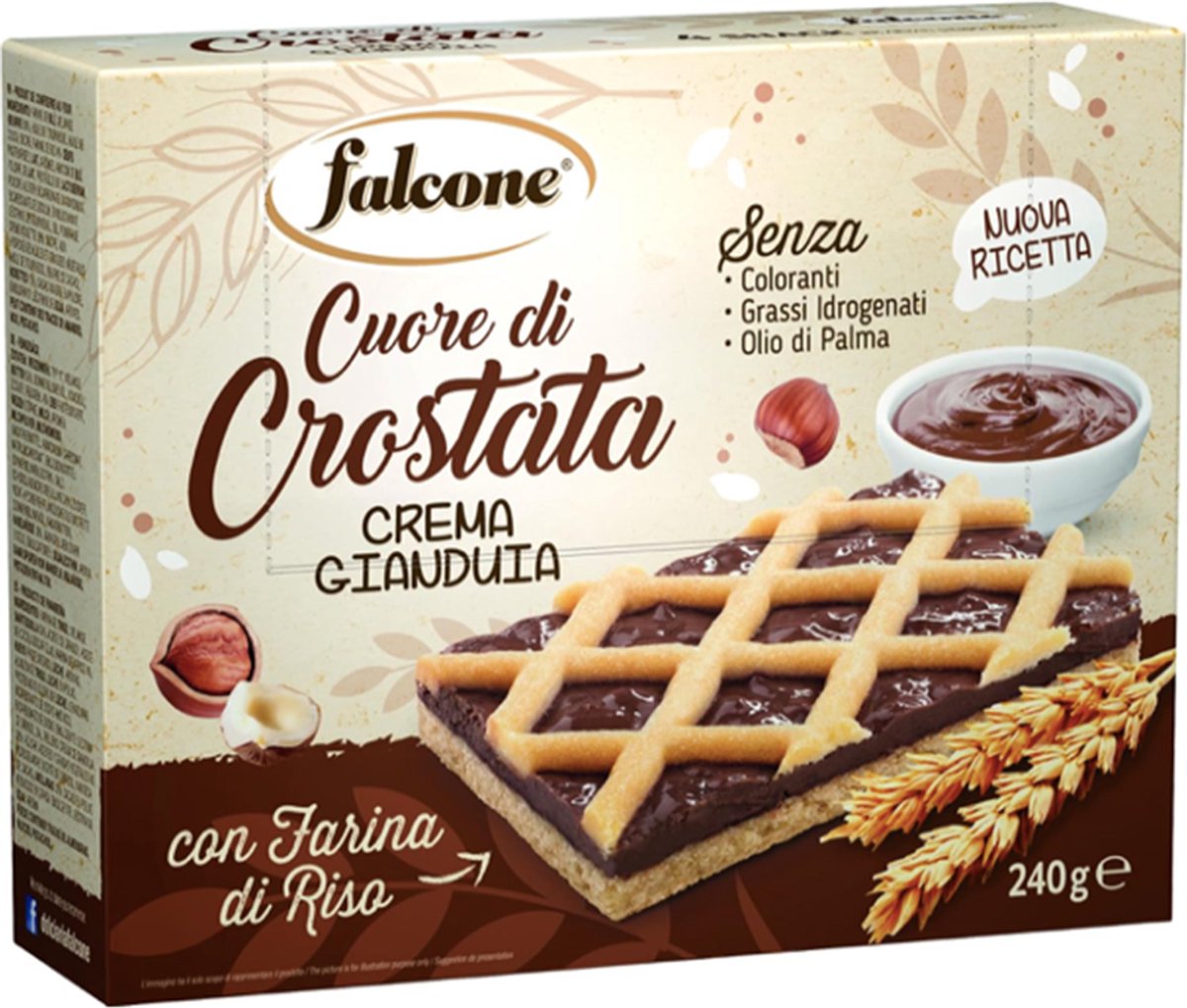 3 Pakken Falcone Gianduia Hazelnoot Koekjes - Hazelnoot Koekjes - Italiaanse koekjes