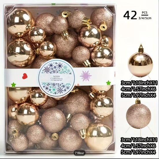 Kerstballen Set - 70 Stuks 3-8 cm - Onbreekbare Ornamenten voor