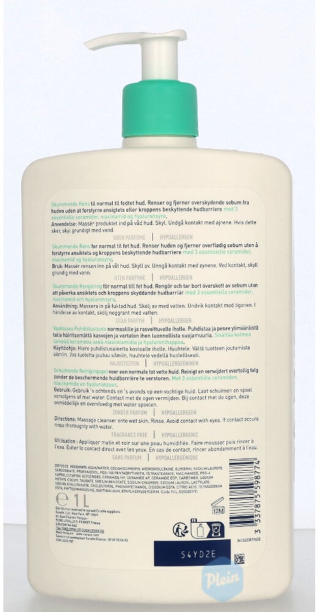 CeraVe Foaming Cleanser - 3 x 1000 ml - Voordeelverpakking