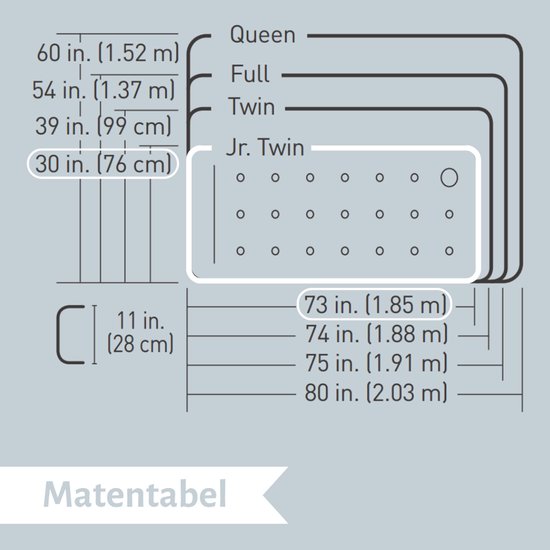 Bestway – Lit pneumatique – 1 personne – 76 × 185 × 28 cm – Bleu – Avec pompe à pied intégrée - Lit pneumatique - Camping - Extérieur - Intérieur - 1 personne