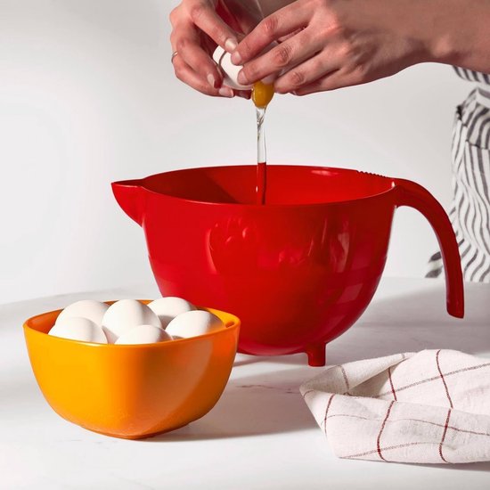 Westmark 2 Mix- En Schudbekers/dressingsshakers Met Maatverdeling Afneembare Blenderschijf En Afsluitbare Schenktuit Inhoud 0 5 L Kunststof Bpa Vrij Mixery Kleur Doorschijnend Rood 243522er