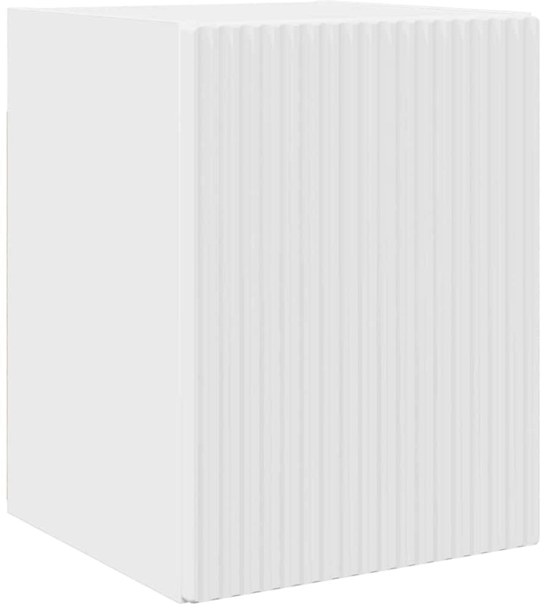 vidaXL - TV - Wandkast - Glanzend - Wit - 30 - x - 31 - x - 40 - cm - Bewerkt - hout