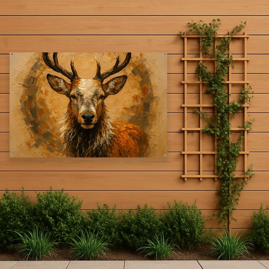 Edelhert – buiten – tuin – Tuinposter – 60x40 cm