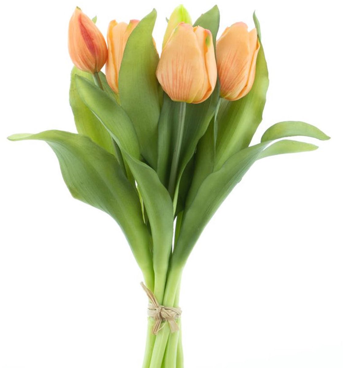 7 kunst tulpen Vermeer-boeket van 7 peach kunsttulpen-Real Touch Vermeer tulip bundle Sally X7 peach 31cm