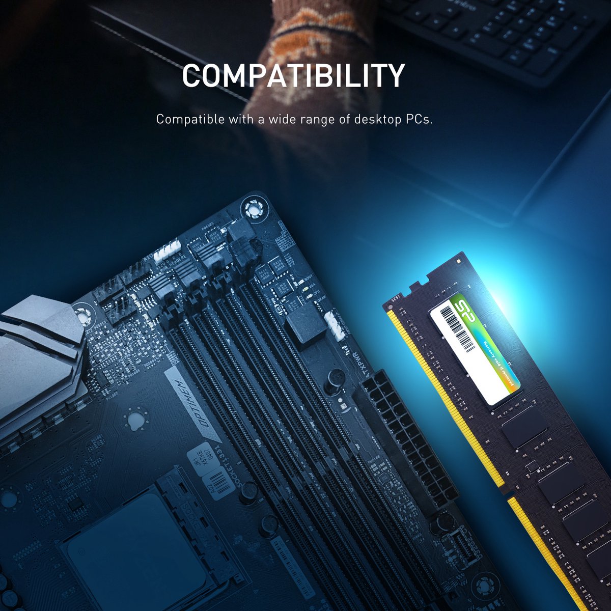 Silicon Power - Desktopgeheugen - Ddr4 - 8Gb - - - Udimm - Sp008Gblfu266X02 - afbeelding 5