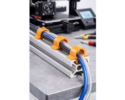 Kabelhouders voor 4040 en 4080 Aluminium Profiel – Set van 10 – Snap-in T-Slot Clips – 3D Geprint – Voor Simrig & Kabelmanagement – Zwart