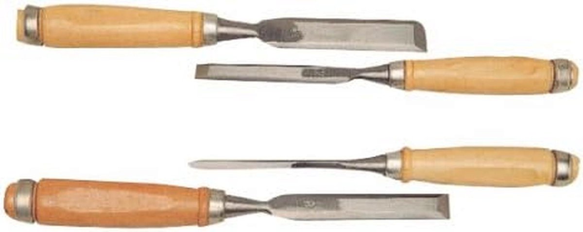 Beitel met Houten Handvat - Set van 4