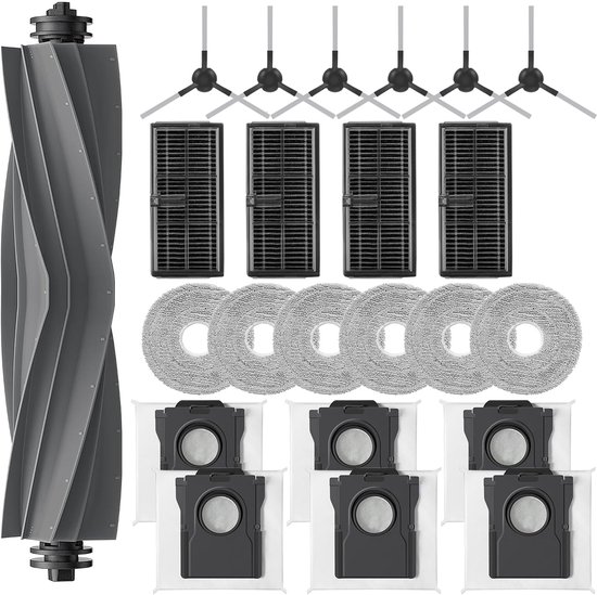 2-pack Zijborstels - geschikt voor Mova P50 Pro Ultra Zwart - koop online